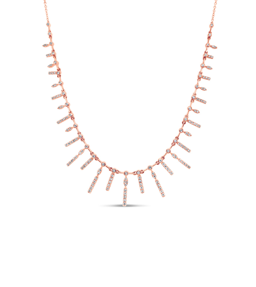 Diamond Princess Necklace - 14K Rose Gold - Olive & Chain Fine Jewelry