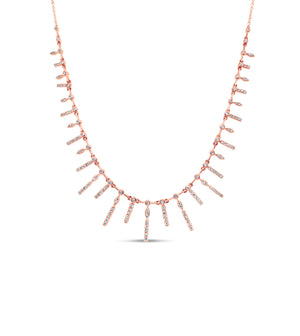 Diamond Princess Necklace - 14K Rose Gold - OLIVE & CHAIN Fine Jewelry