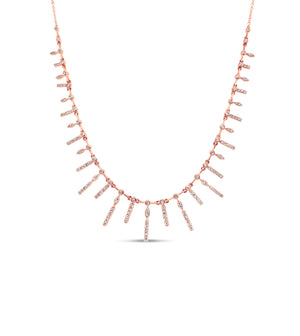 Diamond Princess Necklace - 14K Rose Gold - Olive & Chain Fine Jewelry