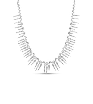 Diamond Queen Necklace - 14K White Gold - OLIVE & CHAIN Fine Jewelry