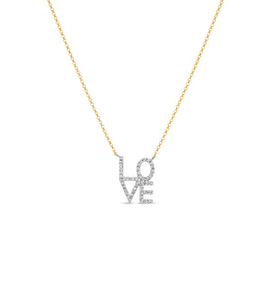 Diamond Love Necklace - 14K Yellow Gold - Olive & Chain Fine Jewelry