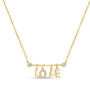 Diamond Love Necklace - 14K Yellow Gold - Olive & Chain Fine Jewelry