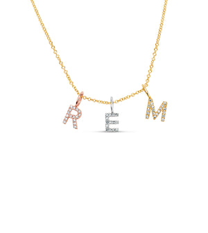 Diamond Initial Necklace - 14K  - Olive & Chain Fine Jewelry