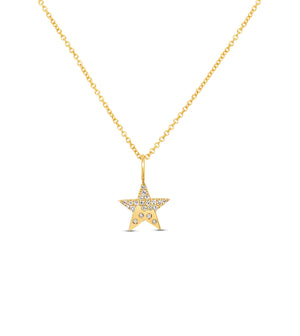 Diamond Celestial Star Necklace - 14K Yellow Gold - Olive & Chain Fine Jewelry