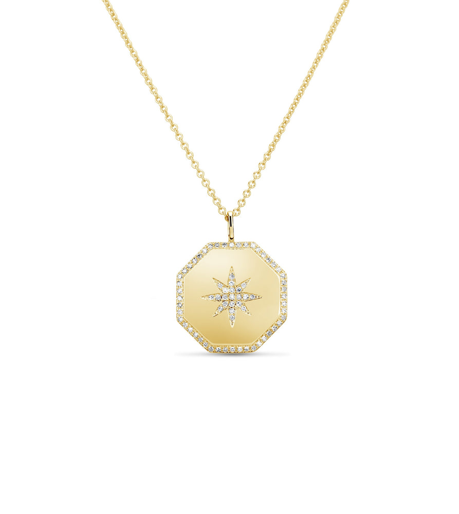 Diamond North Star Necklace - 14K Yellow Gold - Olive & Chain Fine Jewelry