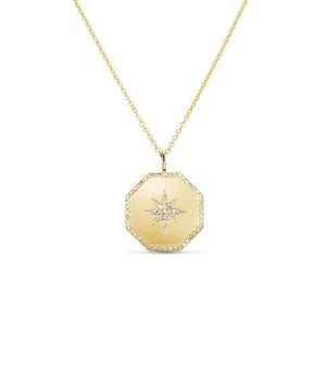 Diamond North Star Necklace - 14K Yellow Gold - OLIVE & CHAIN Fine Jewelry