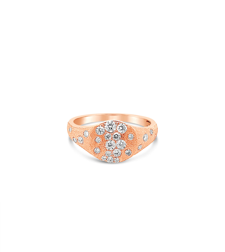 Diamond Celestial Pinky Ring - 14K Rose Gold / 6 - Olive & Chain Fine Jewelry