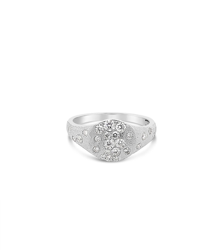 Diamond Celestial Pinky Ring - 14K White Gold / 6 - Olive & Chain Fine Jewelry