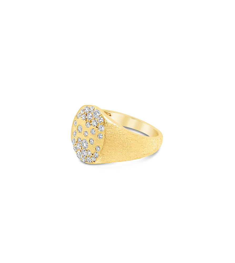 Diamond Celestial Signet Ring - 14K  - Olive & Chain Fine Jewelry