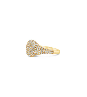 Diamond Cushion Pinky Ring - 14K  - Olive & Chain Fine Jewelry
