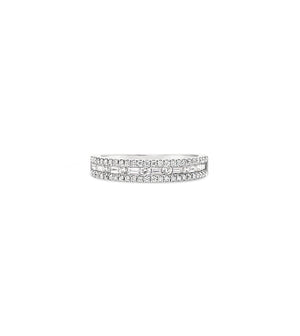 Alternating Baguette & Round Diamond Band - 14K  - Olive & Chain Fine Jewelry