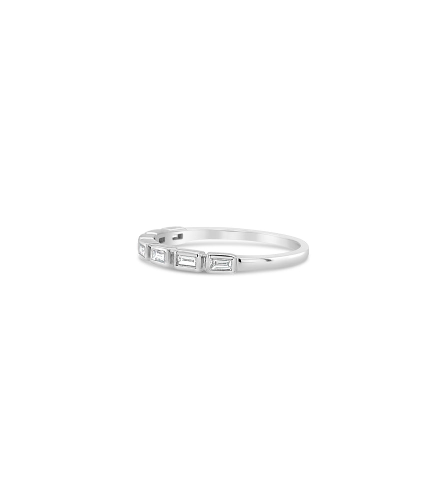 Diamond Baguette Bezel Set Band - 14K - OLIVE & CHAIN Fine Jewelry
