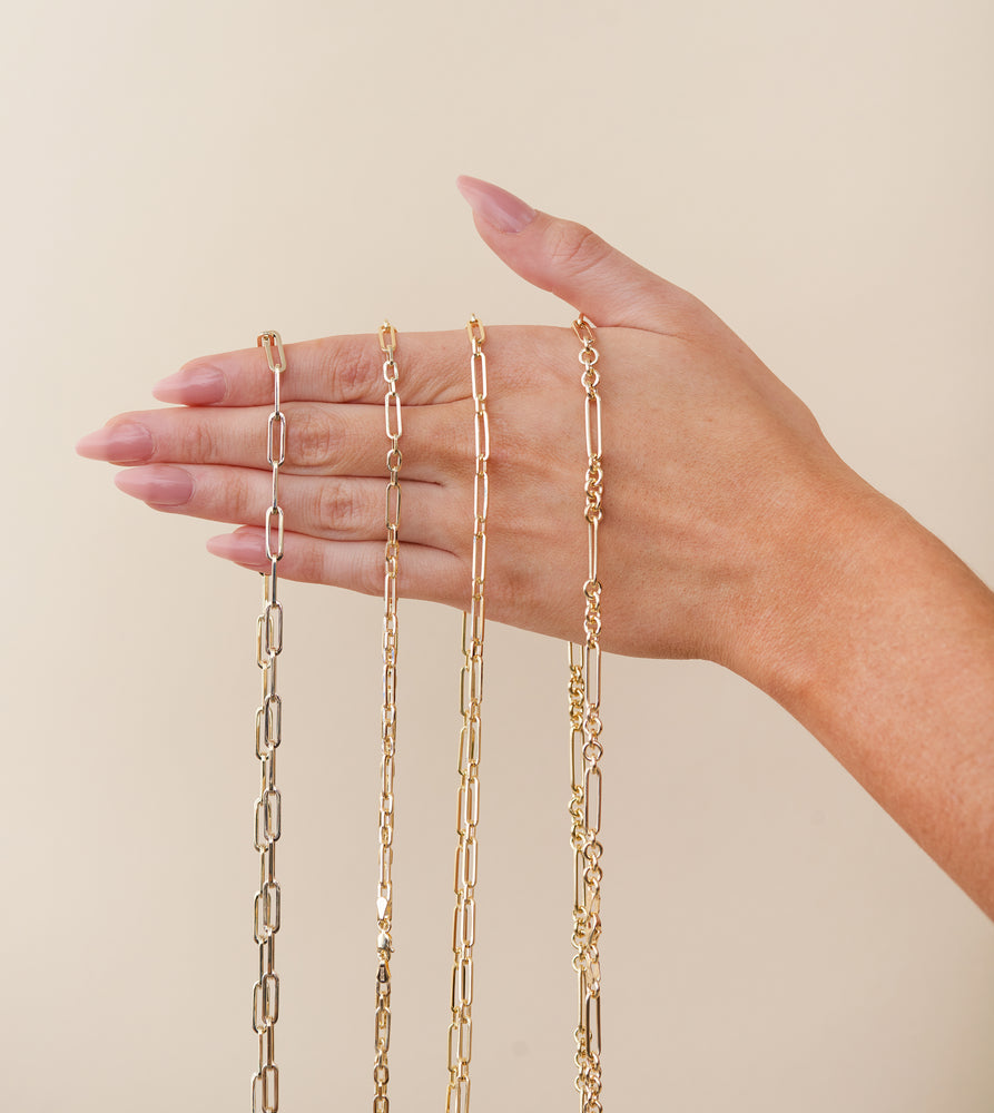 14k Gold Paperclip Belcher Chain Necklace - 14K - OLIVE & CHAIN Fine Jewelry