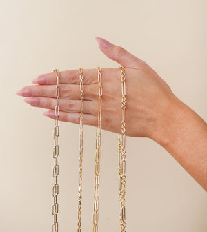 14k Gold Paperclip Belcher Chain Necklace - 14K - OLIVE & CHAIN Fine Jewelry