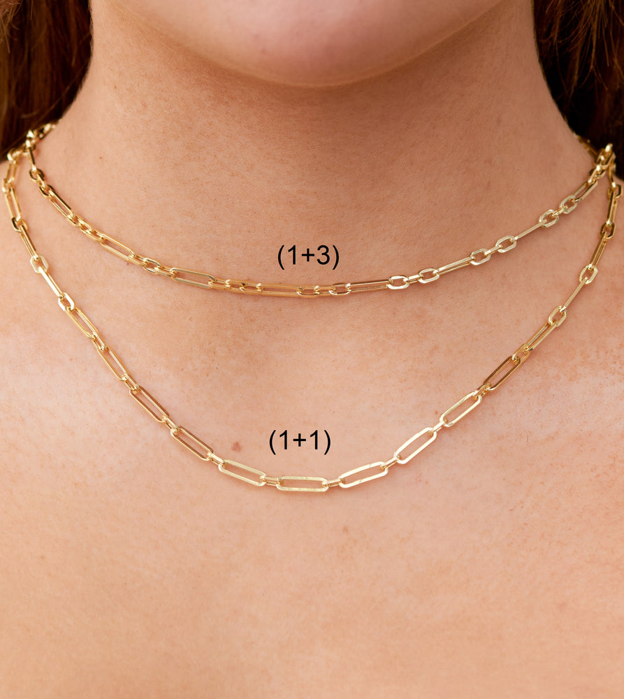 14k Gold Paperclip Link Chain Necklace - 14K  - Olive & Chain Fine Jewelry