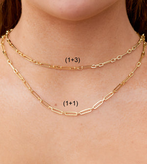 14k Gold Paperclip Link Chain Necklace - 14K  - Olive & Chain Fine Jewelry