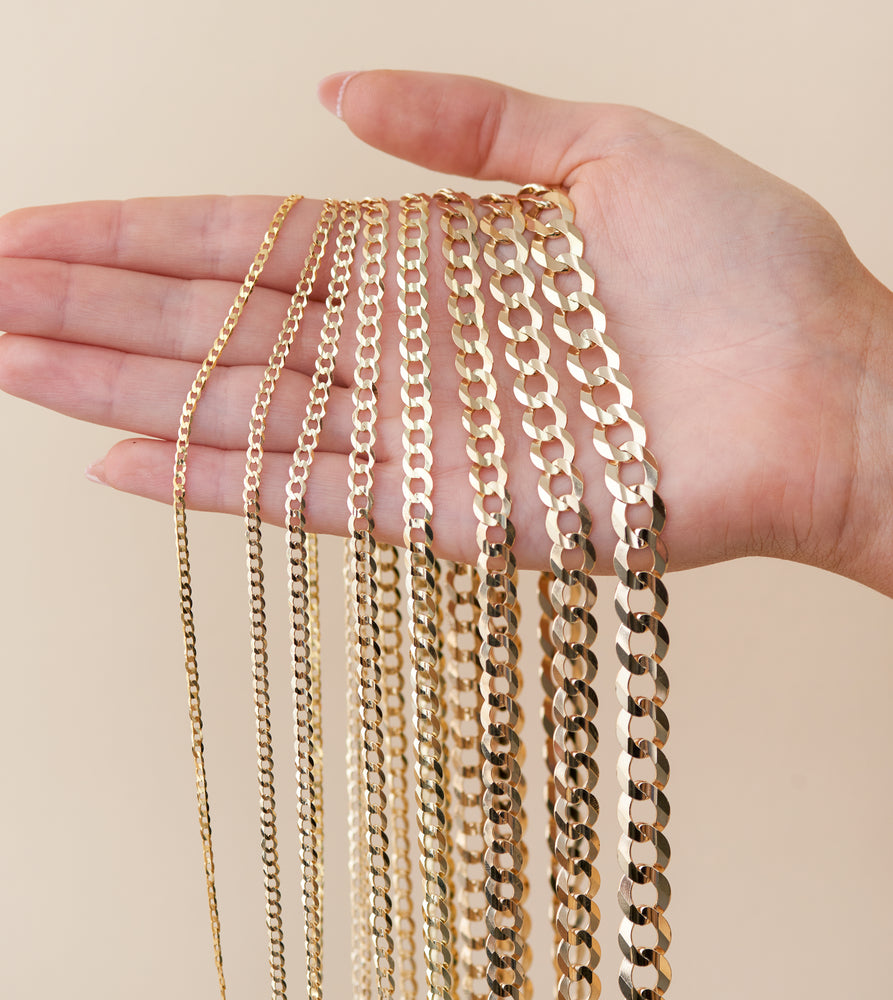 10k Gold Curb Link Chain Necklace - 14K  - Olive & Chain Fine Jewelry