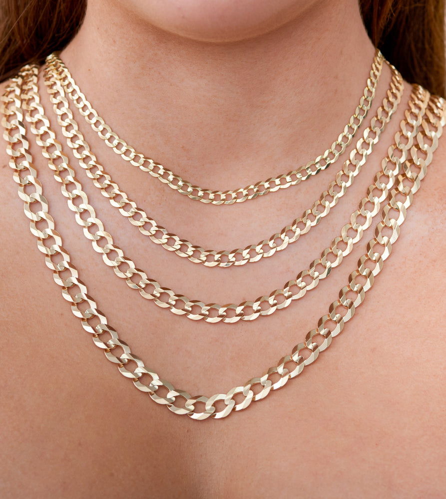 10k Gold Curb Link Chain Necklace - 14K  - Olive & Chain Fine Jewelry