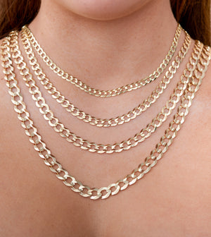 10k Gold Curb Link Chain Necklace - 14K  - Olive & Chain Fine Jewelry