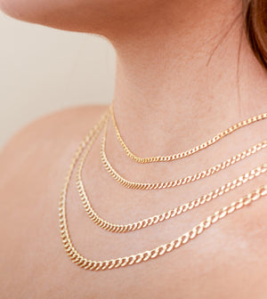 10k Gold Curb Link Chain Necklace - 14K  - Olive & Chain Fine Jewelry