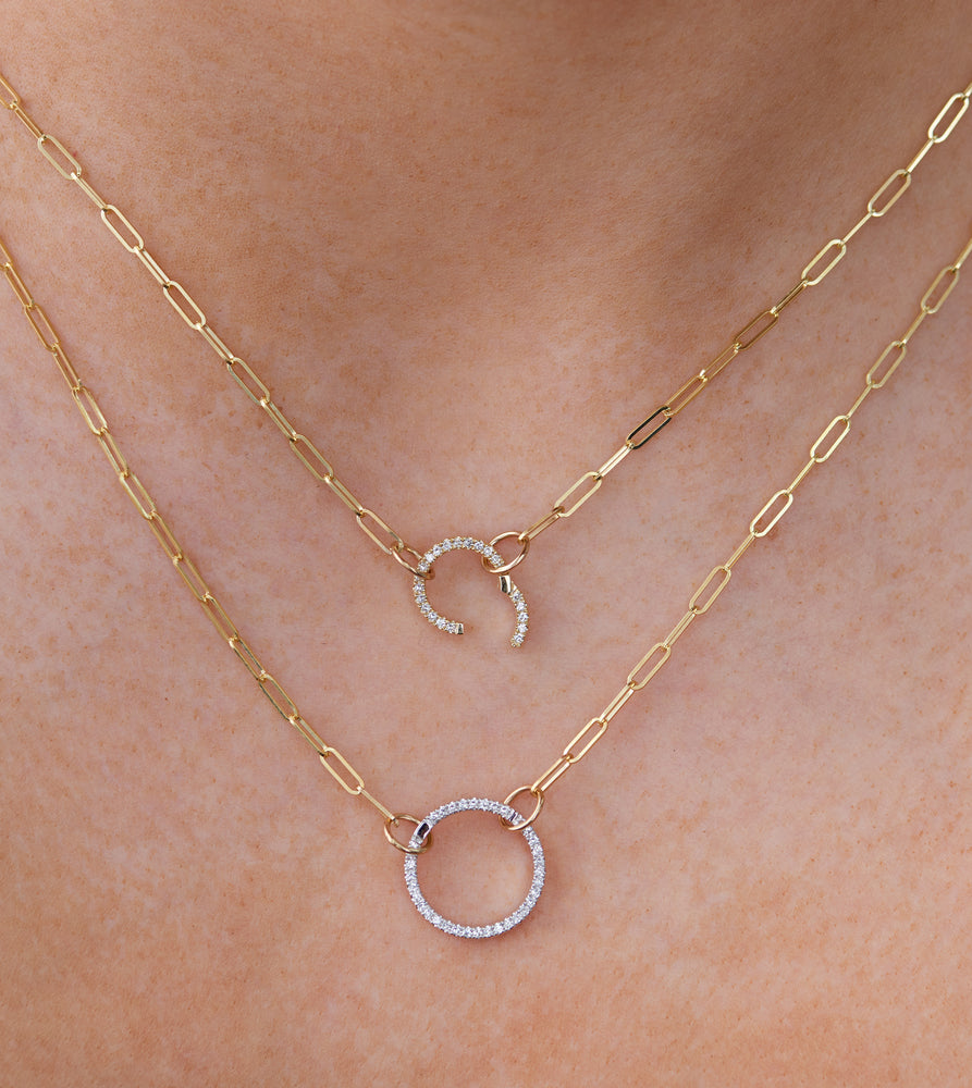 Diamond Round Connector Clasp - 14K  - Olive & Chain Fine Jewelry
