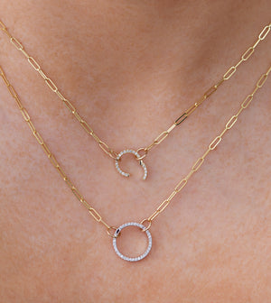 Diamond Round Connector Clasp - 14K  - Olive & Chain Fine Jewelry