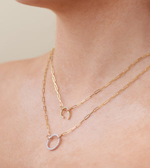 Diamond Round Connector Clasp - 14K  - Olive & Chain Fine Jewelry