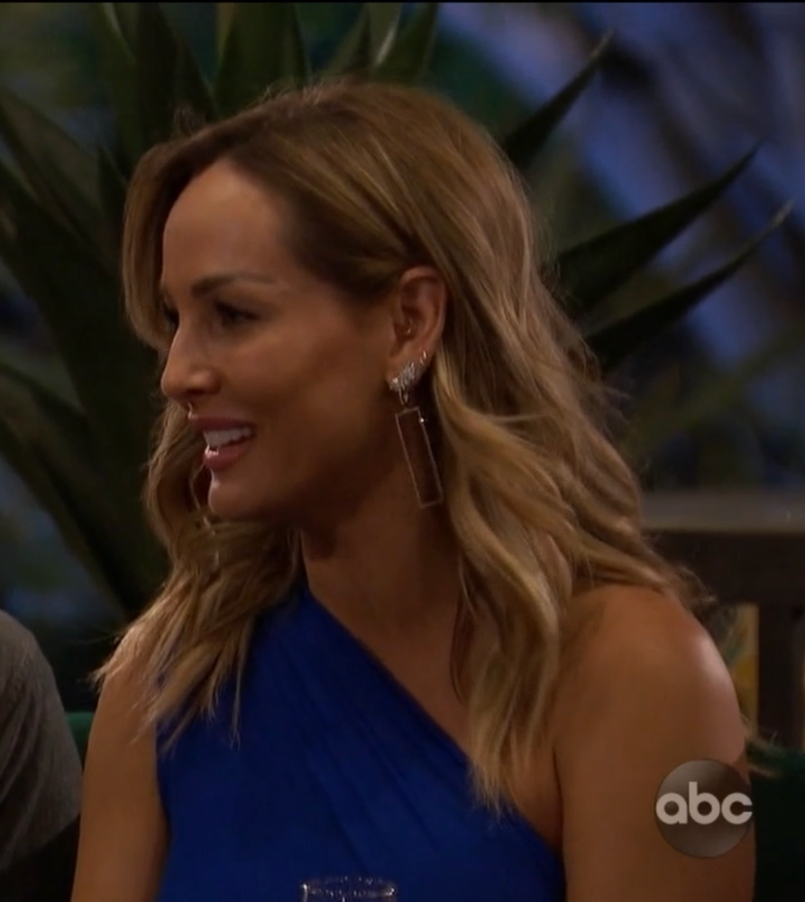 Diamond Jumbo Rectangle Earring – Olive & Chain