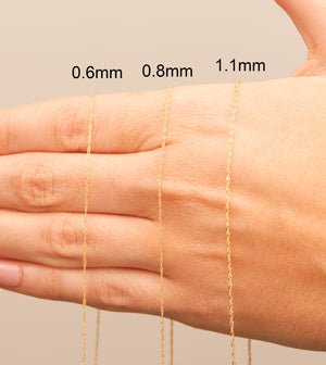 14k Gold Singapore Chain Necklace - 14K  - Olive & Chain Fine Jewelry