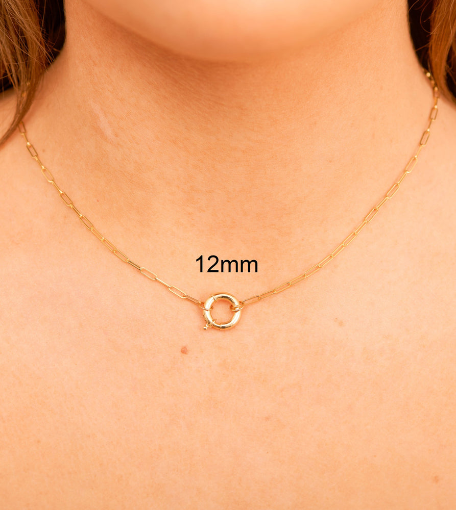 14k Gold Spring Sailors Clasp - 14K - OLIVE & CHAIN Fine Jewelry