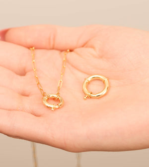14k Gold Spring Sailors Clasp - 14K - OLIVE & CHAIN Fine Jewelry
