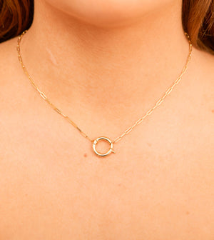 14k Gold Spring Sailors Clasp - 14K - OLIVE & CHAIN Fine Jewelry