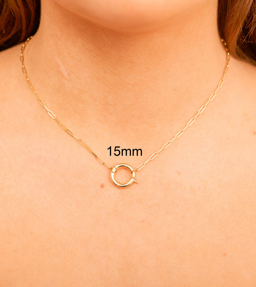 14k Gold Spring Sailors Clasp - 14K - OLIVE & CHAIN Fine Jewelry