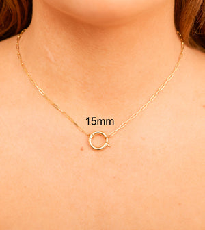 14k Gold Spring Sailors Clasp - 14K - OLIVE & CHAIN Fine Jewelry