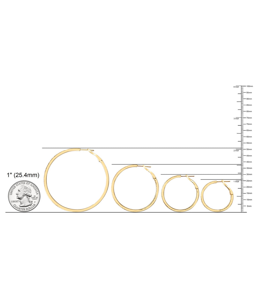Diamond Slim Hoop Earring - 14K  - Olive & Chain Fine Jewelry