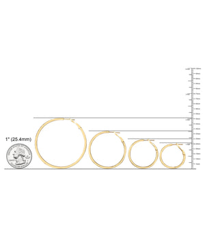 Diamond Slim Hoop Earring - 14K  - Olive & Chain Fine Jewelry