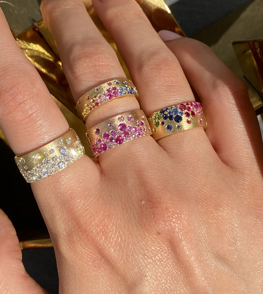 Ruby & Pink Sapphire Celestial Cigar Band – OLIVE & CHAIN