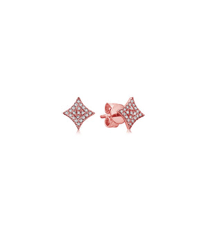 Diamond Firework Stud Earring - 14K Rose Gold / Pair - Olive & Chain Fine Jewelry
