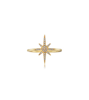 Diamond North Star Ring - 14K Yellow Gold / 5 - OLIVE & CHAIN Fine Jewelry
