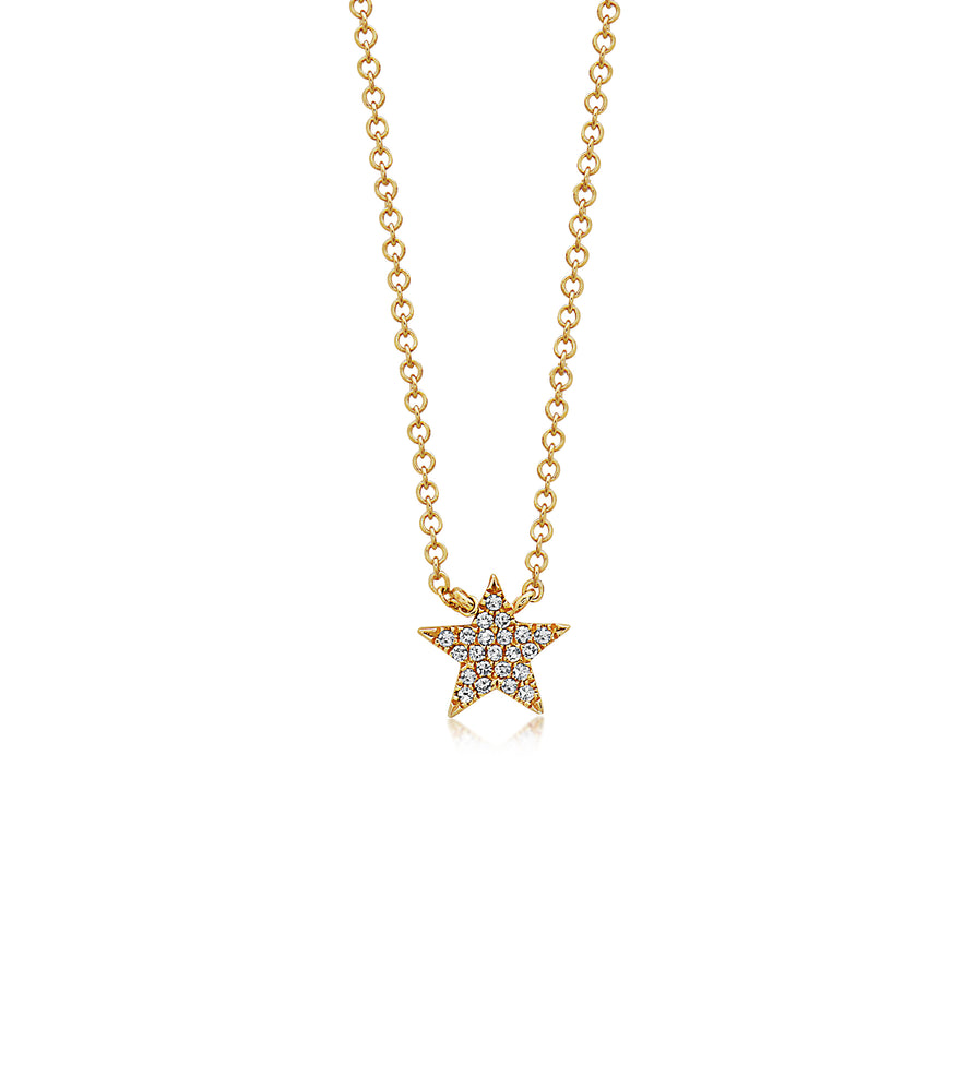 Diamond Star Necklace - 14K Yellow Gold - Olive & Chain Fine Jewelry