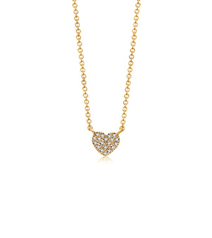 Diamond Heart Necklace - 14K Yellow Gold - Olive & Chain Fine Jewelry