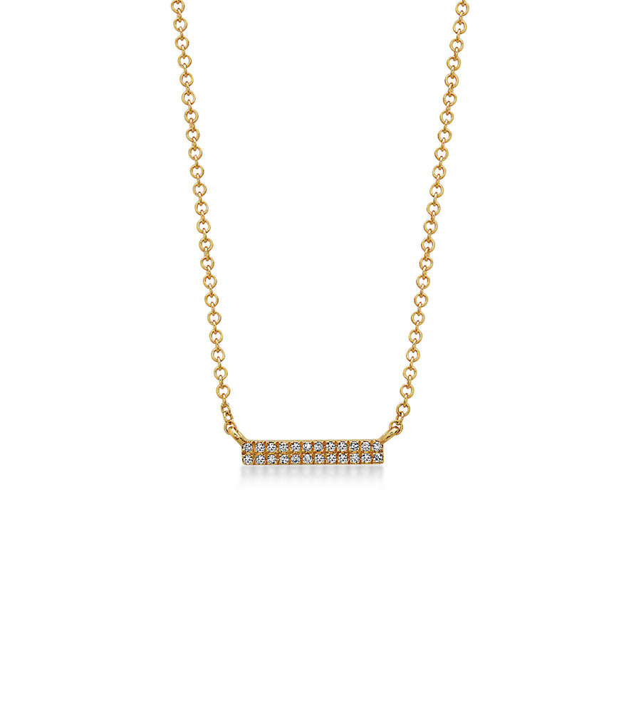 Diamond Bar Necklace - 14K Yellow Gold - Olive & Chain Fine Jewelry