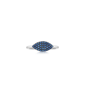 Sapphire Marquise Ring - 14K White Gold / 5 - Olive & Chain Fine Jewelry
