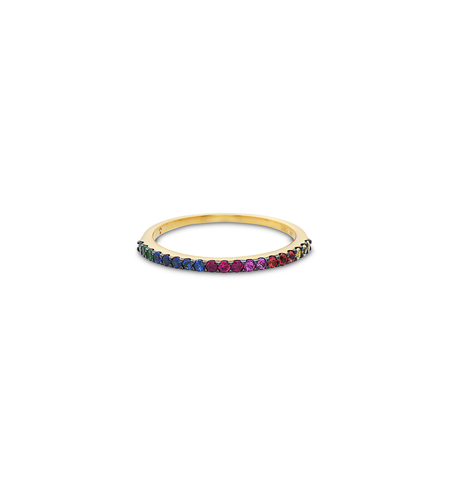 Rainbow Stackable Band – Olive & Chain