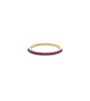 Ruby Stackable Band - 14K Yellow Gold / 5 - Olive & Chain Fine Jewelry