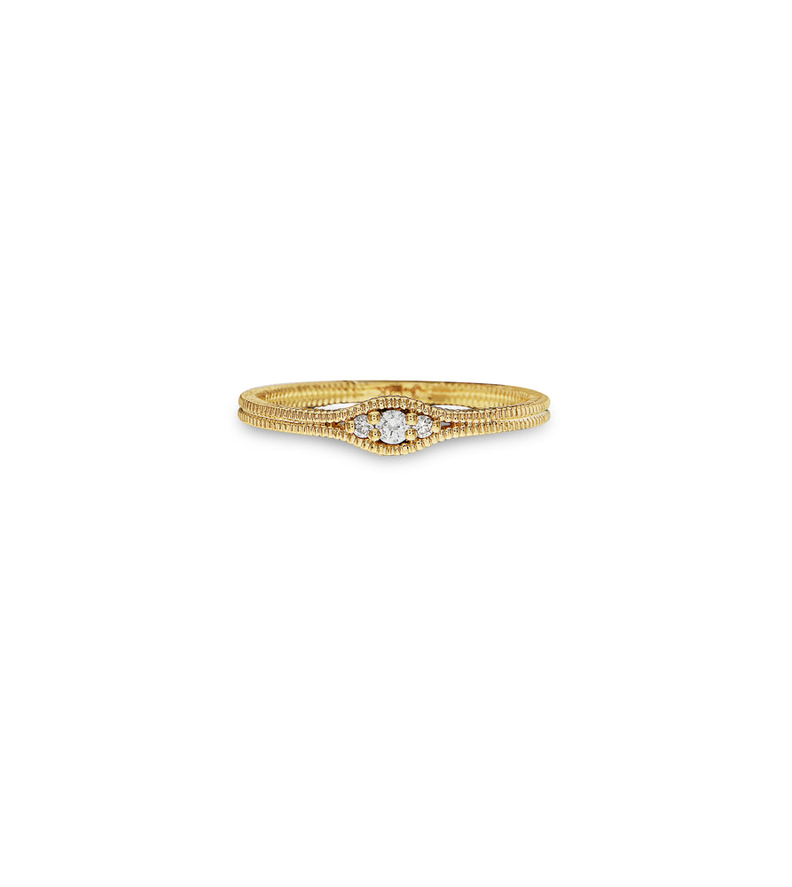 Diamond Eye Ring - 14K Yellow Gold / 5 - OLIVE & CHAIN Fine Jewelry