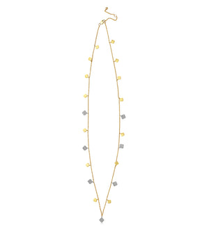 Diamond Clover Charm Long Necklace - 14K  - Olive & Chain Fine Jewelry