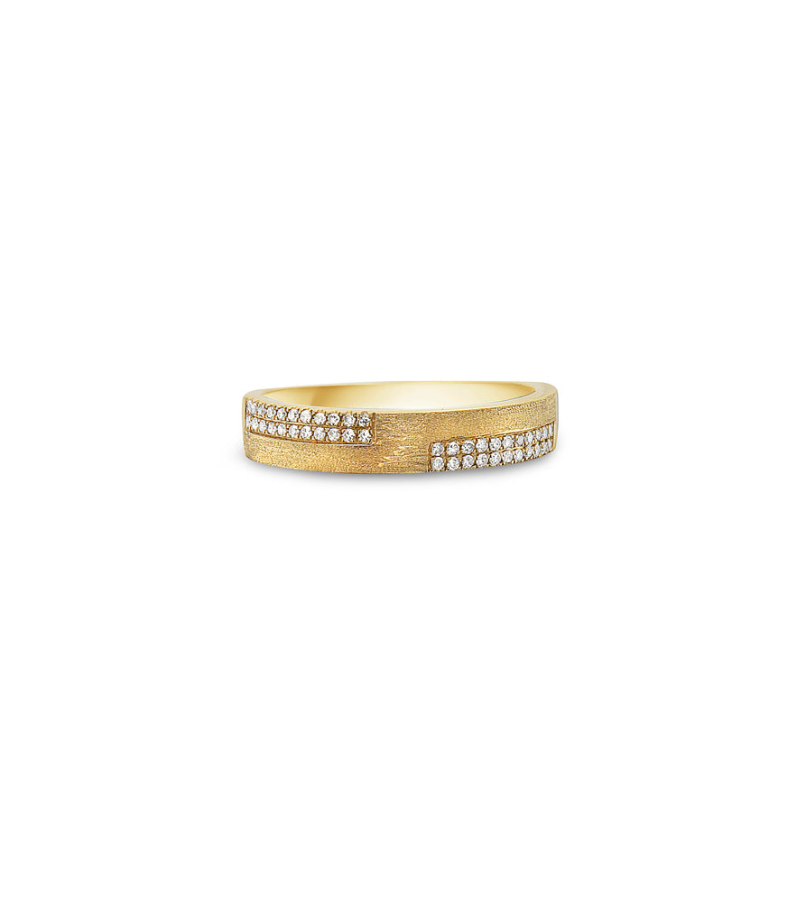 Diamond Element Band - 14K Yellow Gold / 5 - Olive & Chain Fine Jewelry