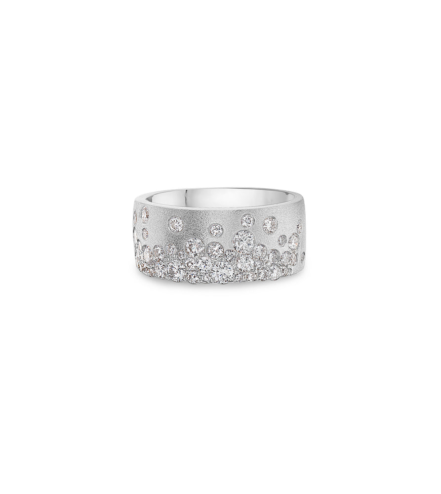 Diamond Celestial Signature Cigar Band - 14K White Gold / 5 - Olive & Chain Fine Jewelry