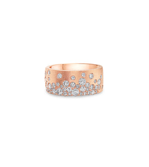 Diamond Celestial Signature Cigar Band - 14K Rose Gold / 5 - Olive & Chain Fine Jewelry